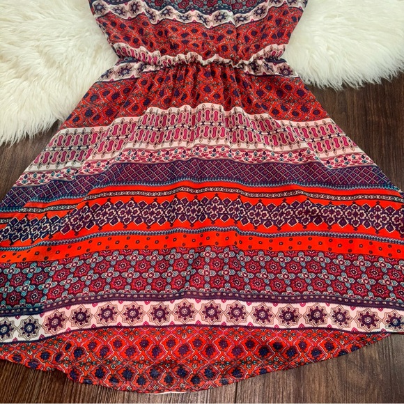 LUSH Women’s Size Small Multi Colored Razor Top A-Lined Flowing Summer Dress - Picture 6 of 14